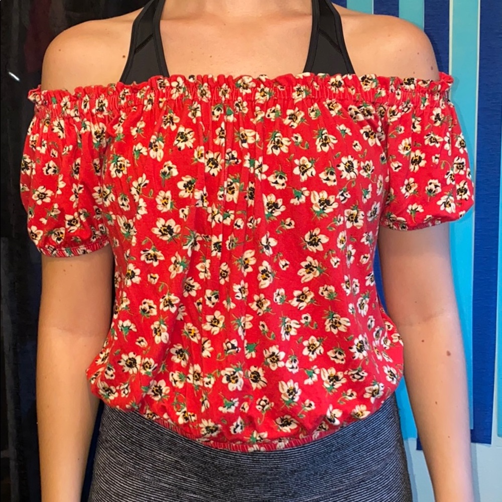 Floral off the shoulder top